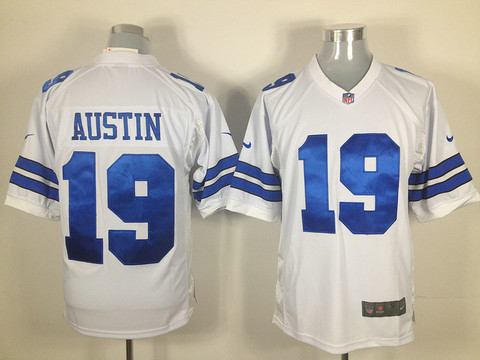 Dallas Cowboys 19 Monmouth Austin White Game Nike Nfl jersey